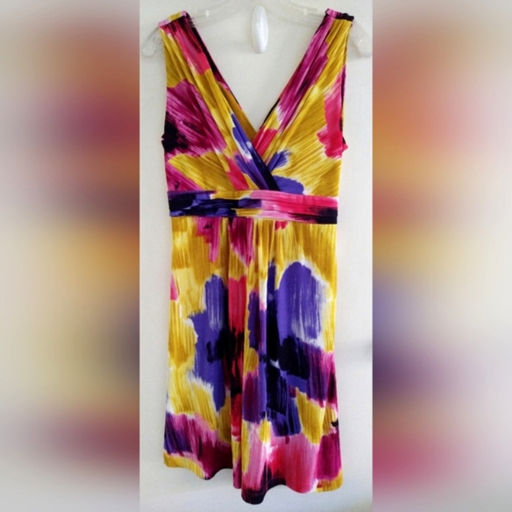 ANTONIO MELANI MISSES SIZE 2 BRIGHT MULTICOLOR DRESS SLEEVELESS MSRP $226.00.
